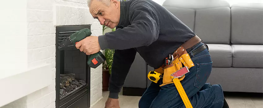 New Indoor Fireplace Installation in Shirley, New York