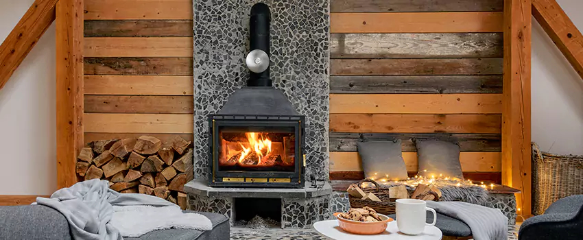 Thelin Hearth Products Direct Vent Gas Stove Fireplace Inspection in Shirley, New York